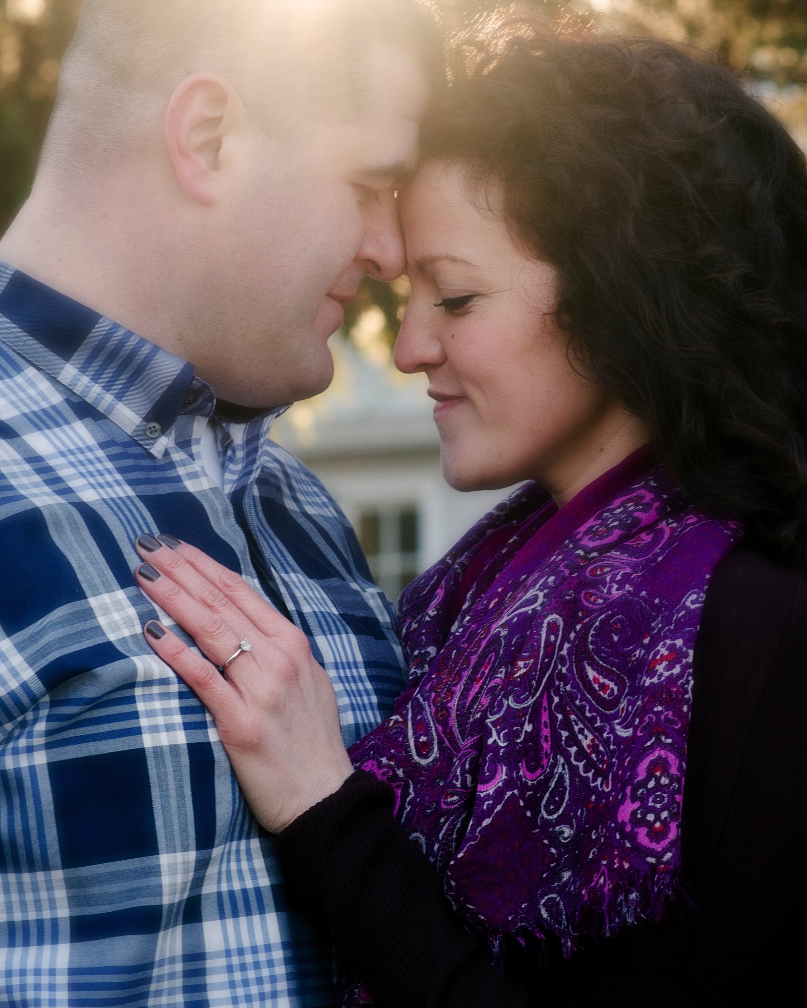 Winter Engagement Session in Old Town Clifton, VA
