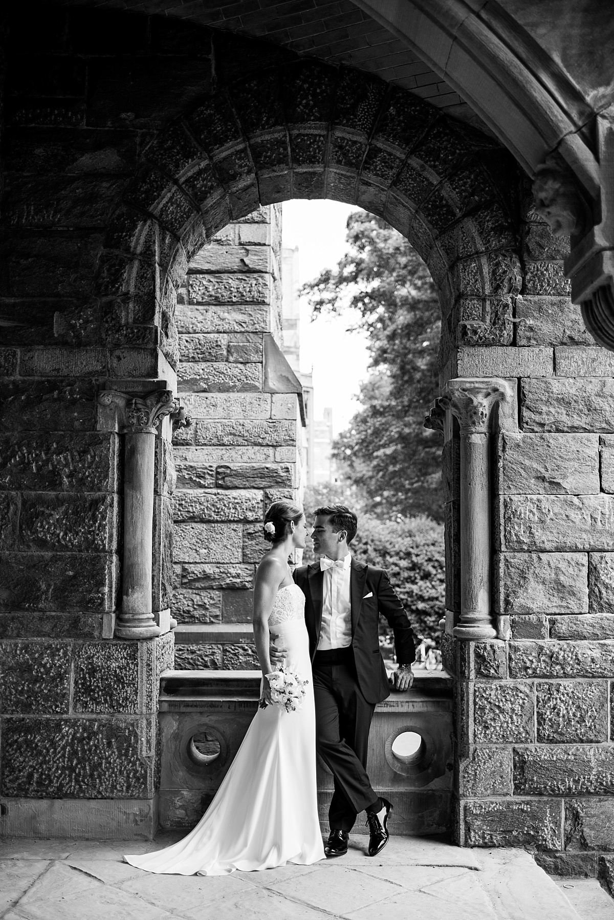 Wedding Portraits at Dahlgren Chapel at Georgetown University in Washington Dc by Erin Tetterton Photography